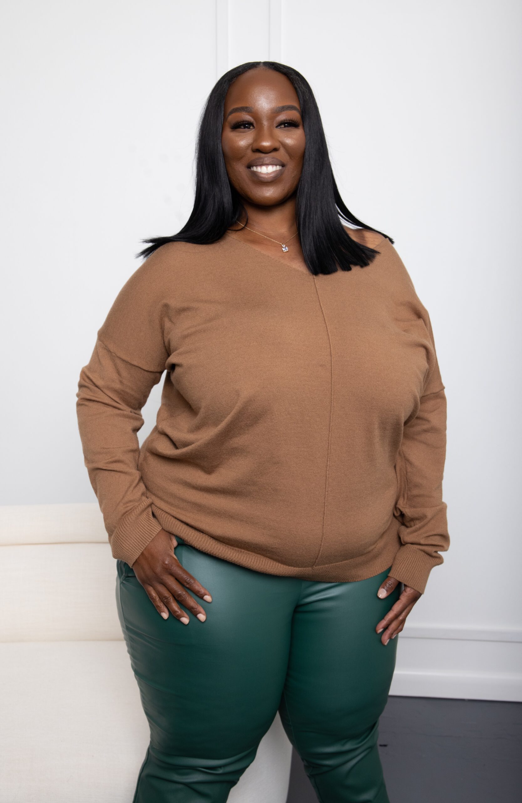 plus size v neck jumper